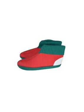 Snuggle Slip on Sock Slipper Unisex XL Cozy Loungewear Winter Red Green Holiday